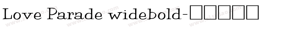 Love Parade widebold字体转换